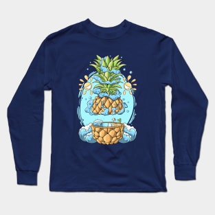 Summer Vibes Ananas Long Sleeve T-Shirt